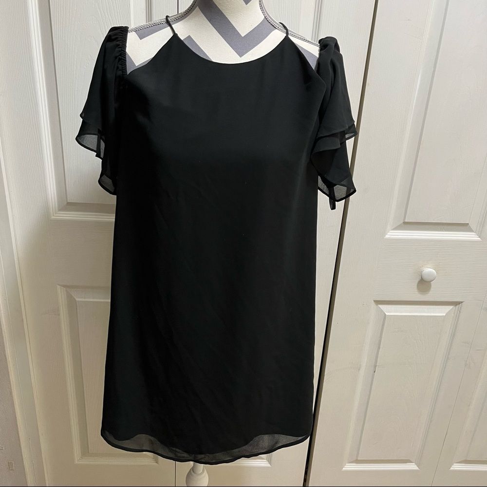 NWT Naked Zebra Black Cold Shoulder Dress